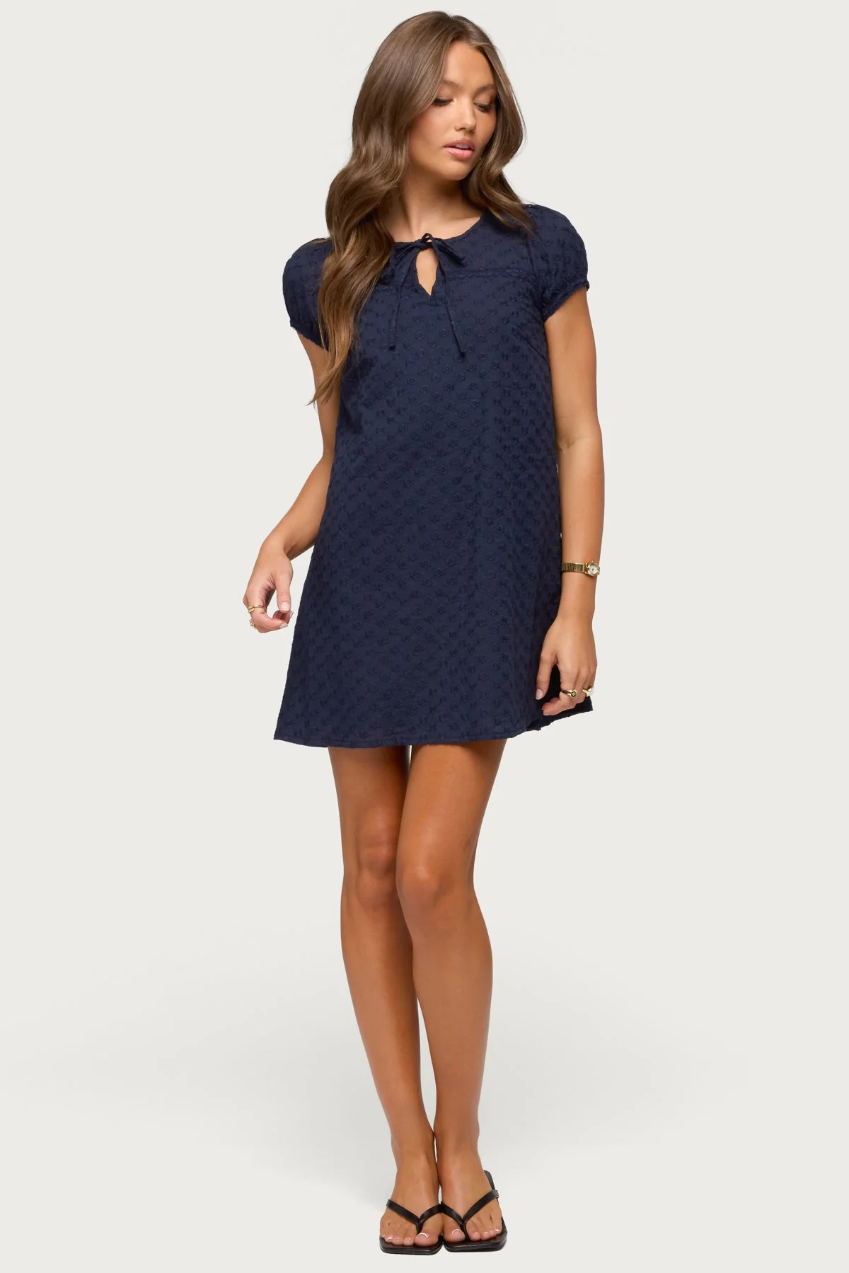 Mariella Lacey Eyelet Mini Dress - Image 2