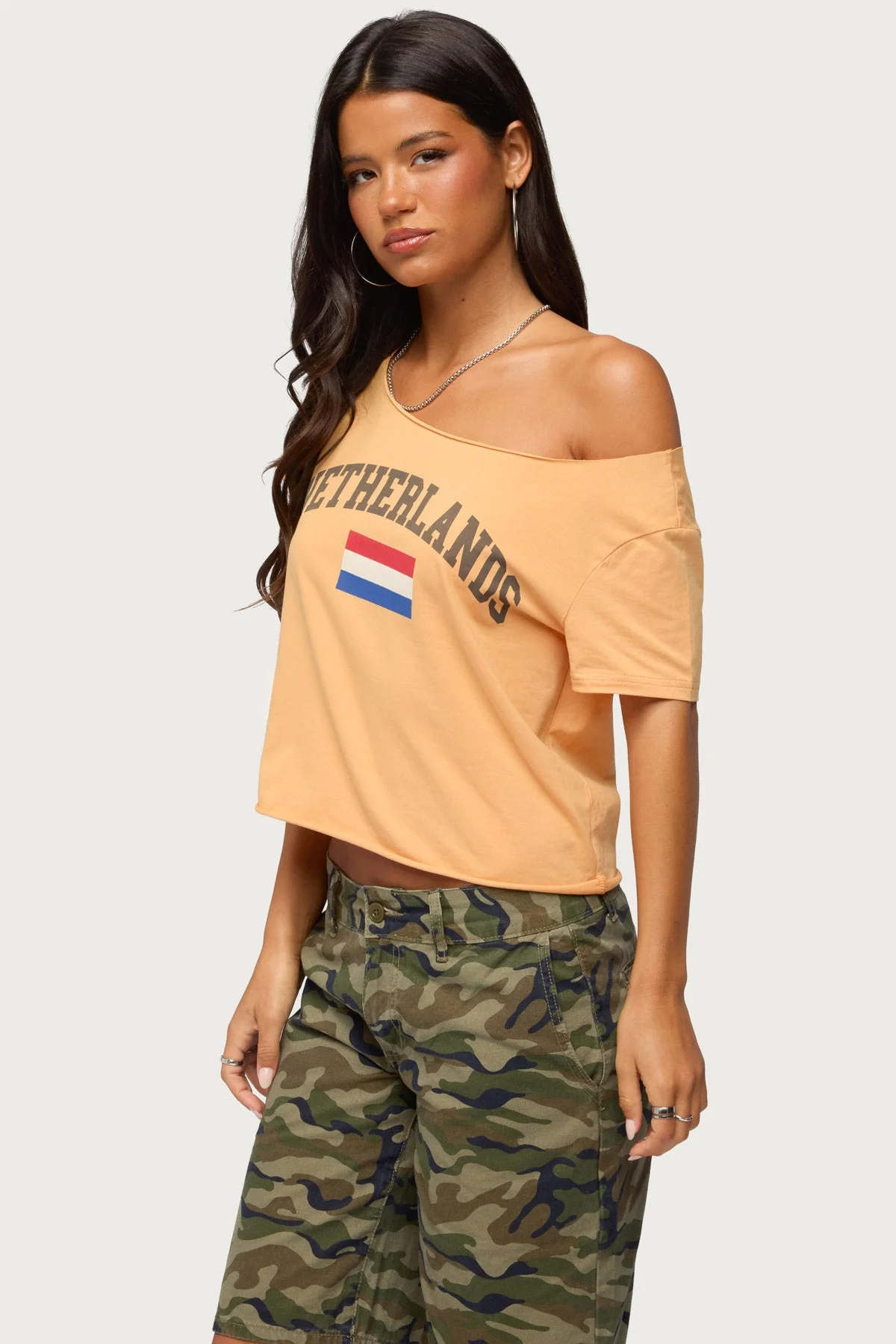 Netherlands Off Shoulder T Shirt - Image 4